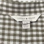 Lucky Brand  Olive Checkered Gingham Plaid Button Down Shirt Size Large Photo 1
