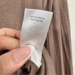 Lulus Brown V Neck Long Sleeve Bodysuit Womens M Casual Blouse Puff Sleeve Top Tan Size M Photo 7