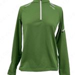 Saucony Green White Silver Wicking Long Sleeve Pullover Running Tee Reflective S Photo 0