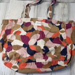 Sézane Ines Abstract Print Cloth Tote Bag Multicolor Pink Photo 0