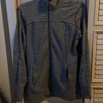 Old Navy zip of gray and black stripe size large. Photo 0