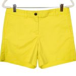 BODEN Yellow Chino Shorts Flat Front 4 Pockets 4.5" Inseam Women's UK 12 US 8 Photo 0