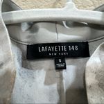 Lafayette 148 Artsy 100% Silk Top Abstract Short Sleeve Women’s Sz S Office Cute Black Photo 1