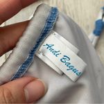 Andi Bagus Bikini striped triangle high rise cheeky womens Blue White small med Photo 2