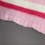 Sharagano Pink Striped Mohair Blend Sweater Photo 6