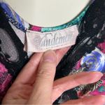 Vandemere Vintage Floral Nightgown Full Slip Dress Black Lace Womens Size Medium Pink Photo 3