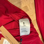 NWT Red Long Sleeve Bodysuit V Neck‎ Ruched Waist Sexy Party Top Medium Size L Photo 4