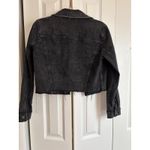 Hollister  Black Wash Cropped Denim Jacket | Frayed Hem | Size Small MSRP $100 Photo 7