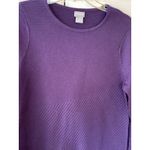Chico's  Purple Ribbed Knit Asymmetrical Tunic Top Size 0 S Photo 1
