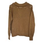 Joie  Brown Collared Sweater Size XS Preppy Sheer Contemporary Neutral Photo 1