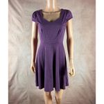 GILLI Cap Sleeve Purple Knit Mini Dress SMALL Photo 5