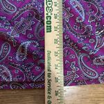 Lands' End Women Shirt Size XS Maroon Paisley Round Neck Relaxed Fit Casual Relax Photo 3