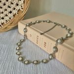 Scrollwork Silver Pearl Necklace Vintage “Vigil” Victorian Revival Classic Photo 5