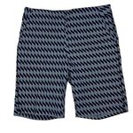 ep pro EPNY Golf Tricolor Dash Diagonal Shorts Inky Blue Multi Fitted Stretch Size M Photo 0