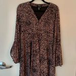 Papillon Long Sleeve Velvet Floral Dress Photo 0