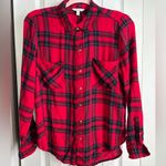 Lucky Brand  Red Plaid Flannel Shirt | Size S/P Photo 2