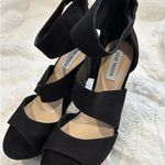 Steve Madden Women's Wedges Black Straps Sz 10 Photo 1