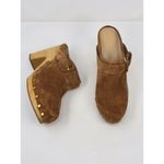 Veronica Beard  Dacey Women Mules Brown Suede Heeled Clogs Studded Retro US 9.5 M Photo 3