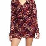 Endless Rose Women Dress Pink Mini V Neck Overall Sequin Long Sleeve Party Large Photo 0