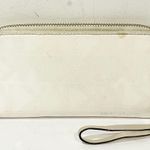 Michael Kors  Monogram Mirror White Patent Full Zip Wallet Photo 4