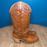 Vintage Dingo ACME Heeled Western Cowboy Boots Brown Faux Leather Womens 7.5 Photo 1