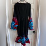 Calvin Klein Ankara Black Dress with Floral Sleeves and Floral Bottom Photo 12