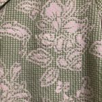 Alfred Dunner  Size 14 Short Sleeve Green with White Floral Button up Shirt Photo 2