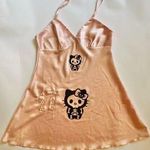 Hello Kitty  girly goth champagne pink mini slip dress Photo 0