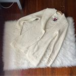 Y2K Cream Sweater Jacket Cardigan Photo 5