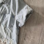 Light Blue Distressed Denim Jacket Nwot Ladies Jean Size L/XL Size L Photo 7