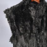 Bagatelle Black Faux Fur Faux Leather Reversible Vest Pockets Medium Like New Photo 9