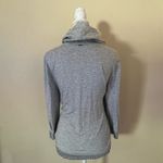 St. John Gray Cardigan Button Up Sz M Sequin Hooded Jacket Embellished Trim Photo 5