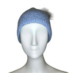Steve Madden NEW!  Blue Winter Hat with Faux Fur Pom Photo 7