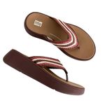 FitFlop F-Mode Crochet Flatform Sandals Clay Brown Sz 6 Boho Coastal Comfort Photo 0