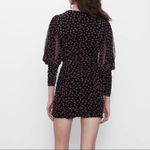 ZARA NWT  Bloggers Fav Puff Sleeve Sheer Textured Floral Dress Photo 3