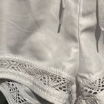 O'Neill O’NEILL white lace elastic waist tie swimsuit short EUC Photo 2