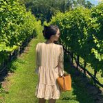 Blue Island  Beach Coverup Tropical Striped Mini Pullover Dress Tie Front Small Photo 2