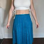 Vintage Spenser Jeremy 100% Silk Blue Sparkly Fairy Midi Skirt Size 6 Photo 2