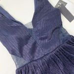 City Studios City Studio Navy Metallic Fit Flare Dress Photo 6