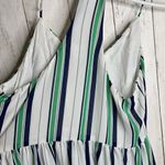 Line and Dot  Striped Peplum Sleeveless Tank Top Photo 6