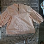 Bleuh Ciel  Peach V-Neck Chocker Blouse M  Balloon Sleeve Fairycore Whimsygoth Photo 5