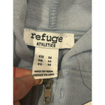 Refuge Cropped Hoodie Jacket Womens Med Full Zip Blue CALIFORNIA Embroidered NWT Photo 4