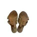 Veronica Beard  Alin Sandal in Sand Sz 8 suede heeled sandal Photo 1