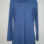 KJUS Women’s Blue Scotscraig Long Sleeve Polo Golf Dress UPF 50+ Size 38/M Size M Photo 0