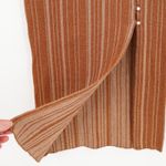 LPA Revolve Vance Midi Knit Skirt Metallic Stripe Bronze Gold Pearl Size S Photo 3