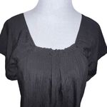 Club Monaco BLACK SOOT BLOUSE SIMKHAI TOP CHEMISE PLEATED SMOCKED EOMEN SMALL Photo 1