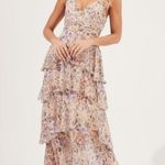 ASTR the label maxi rosana floral tiered ruffle dress size small Photo 1