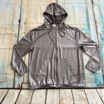 H&M Women’s Long Sleeve Full Zipper Shimmering Hooded Jacket Size Small Photo 3