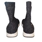 Bernie Mev Women's Black Knitted Ankle Boots Size 8 Casual Flat Booties Photo 3