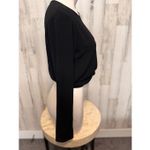 H&M Divided Black Long Sleeve Crop Top Keyhole Twist Front Size 8 Photo 7